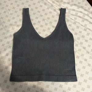 Dark blue tank top. From Marshalls. Really strong and stretchy material.